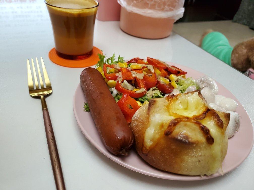 全麦芝士熔岩面包