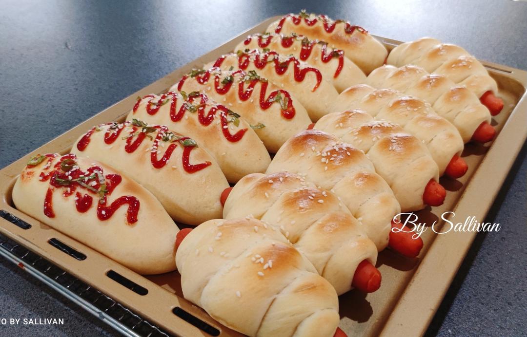 烫种香葱肉松面包