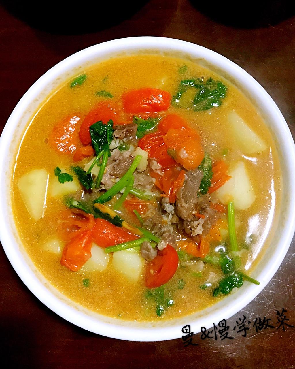 番茄土豆肥牛锅