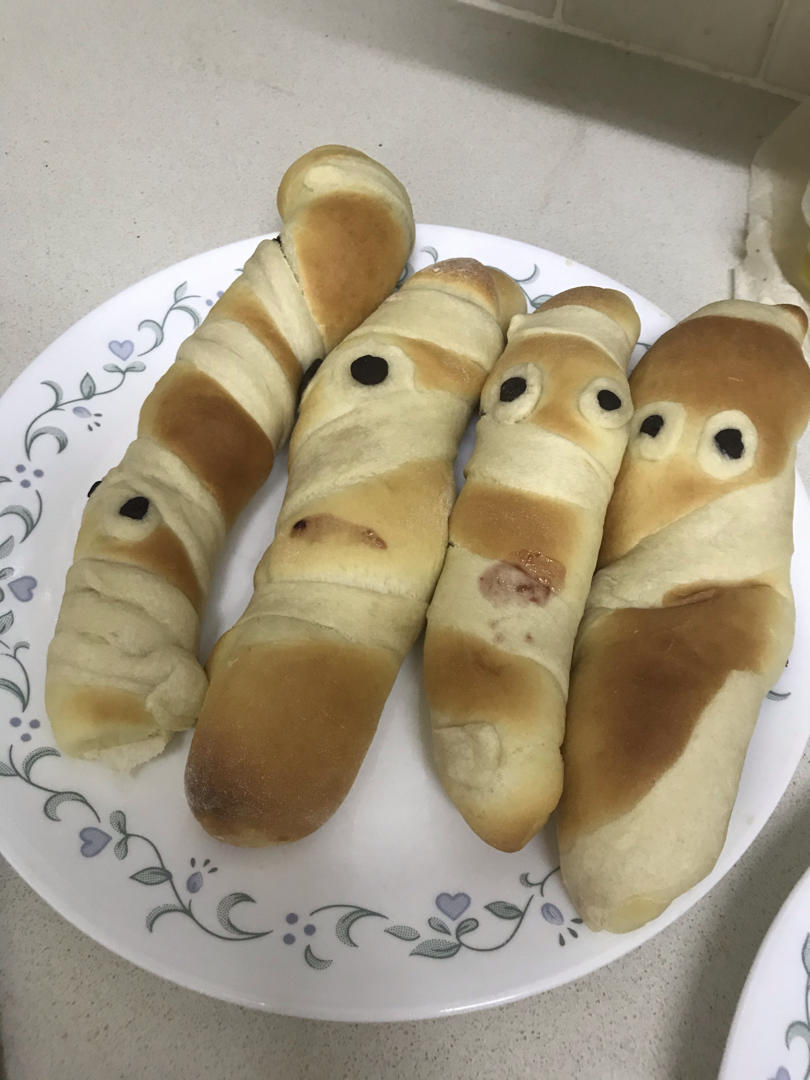 万圣节系列——木乃伊面包