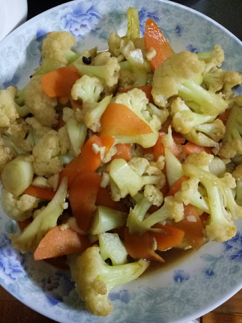 虾油胡萝卜花菜