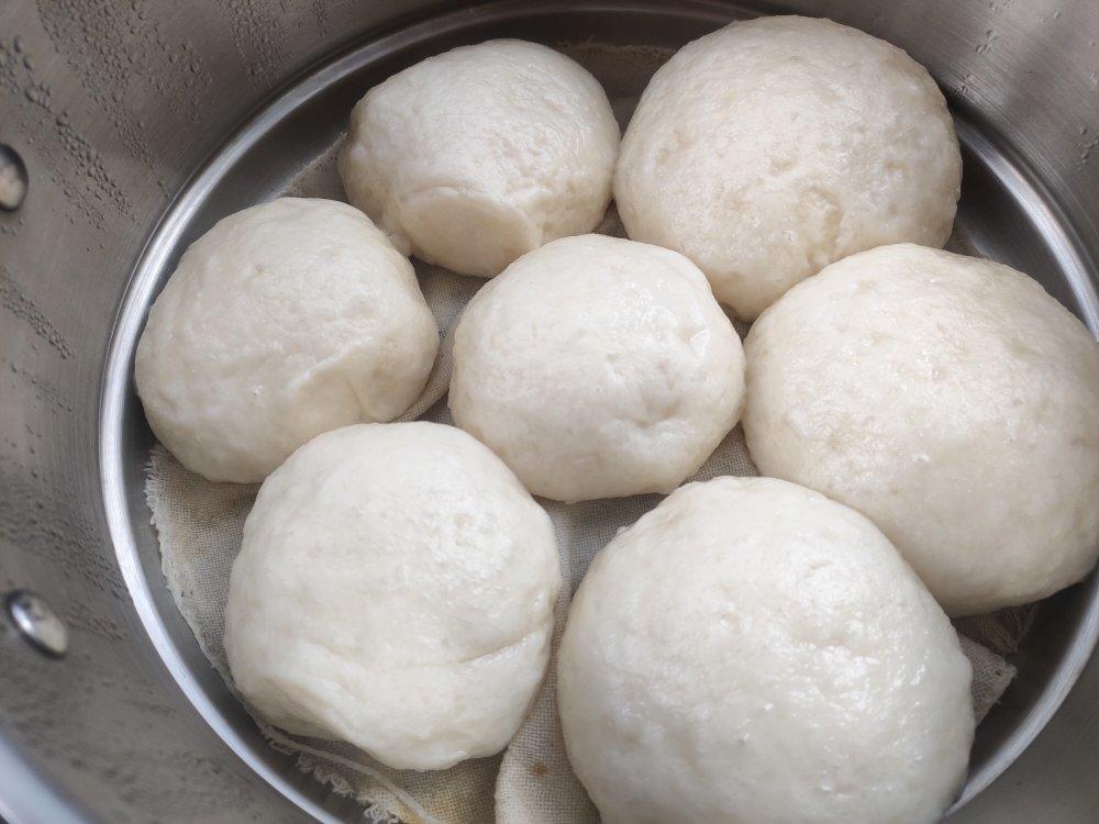 烫面馒头（一次发酵，个个水光肌）
