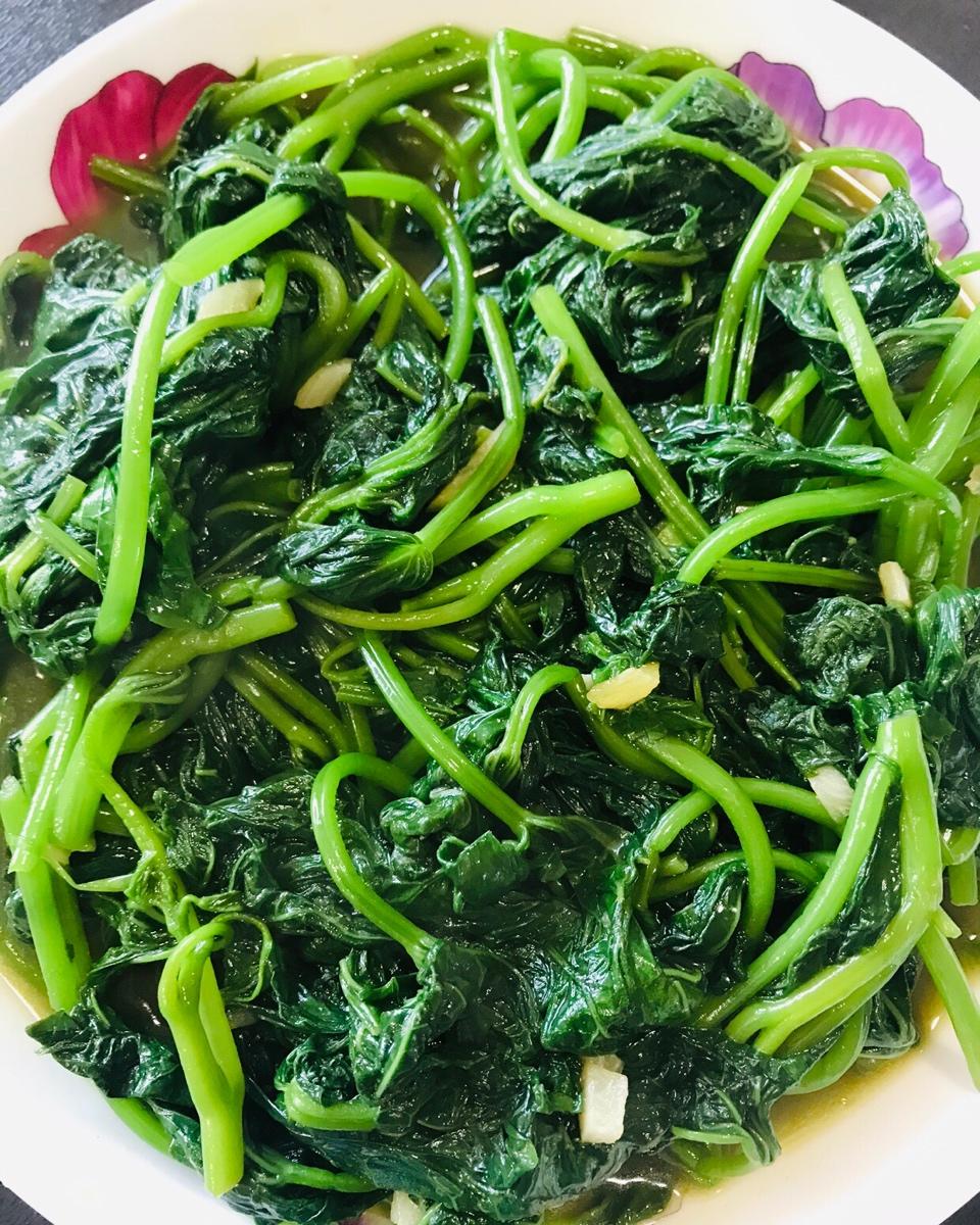 清炒蒜末红薯叶