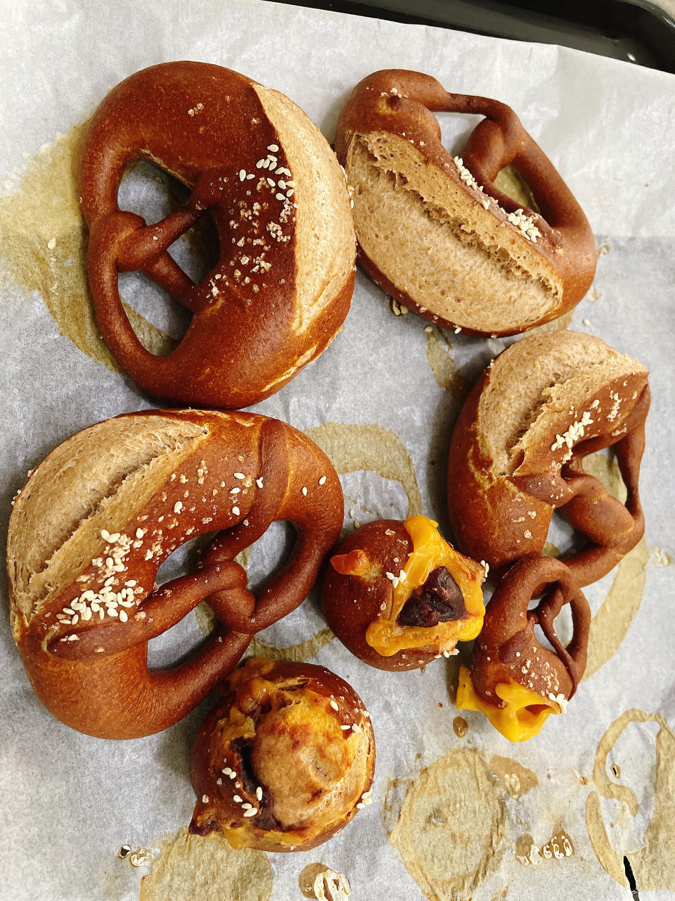 1863hij9做的最详细的碱水包德国结面包布雷结面包有关碱水面包brezel