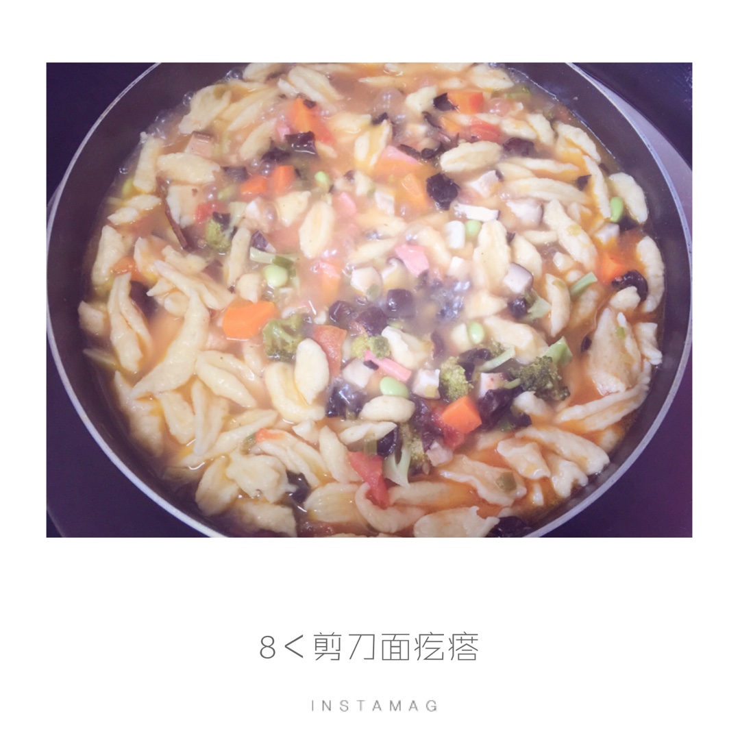 杂蔬鸡蛋面疙瘩