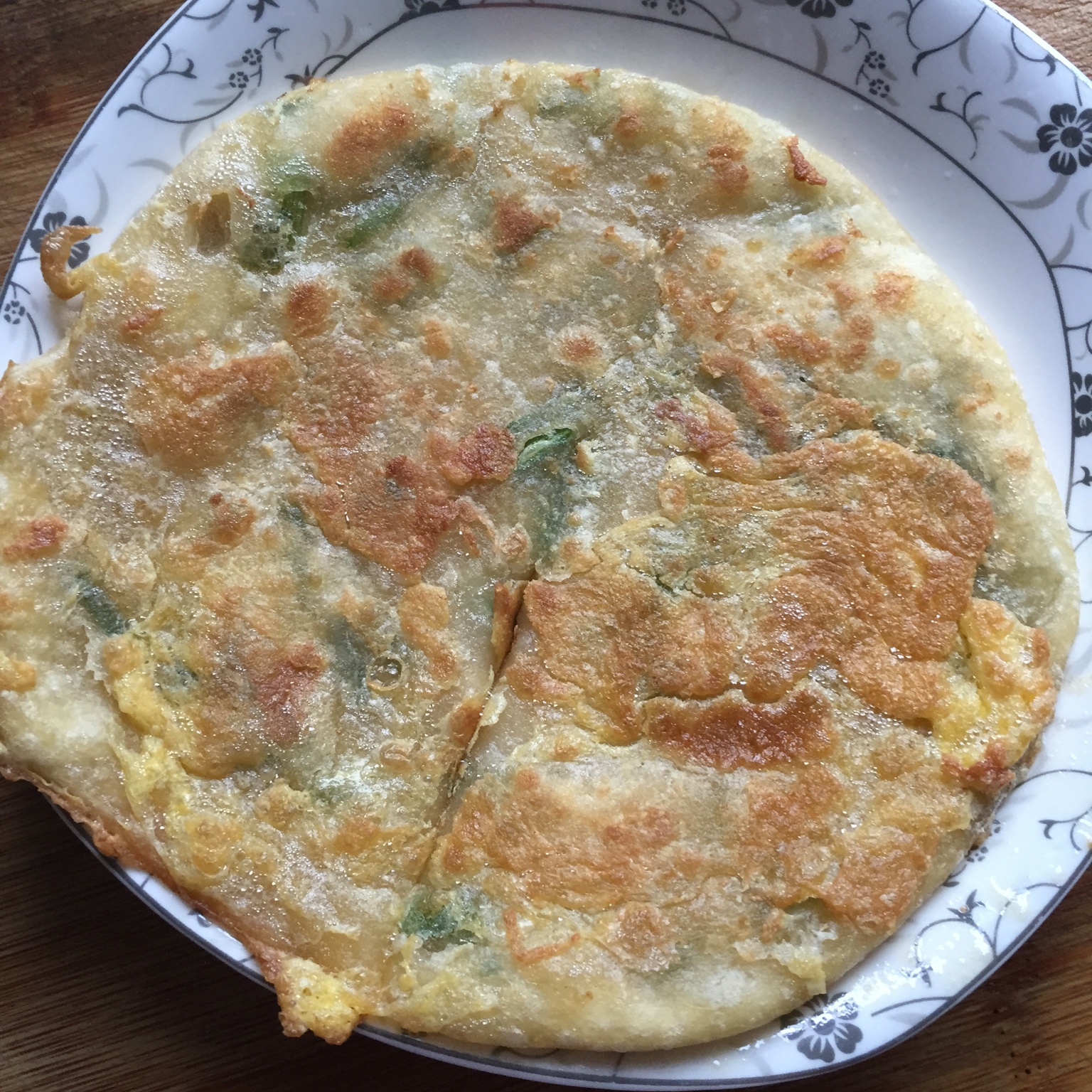 鸡蛋葱油饼                  （更新饼坯保存方法）