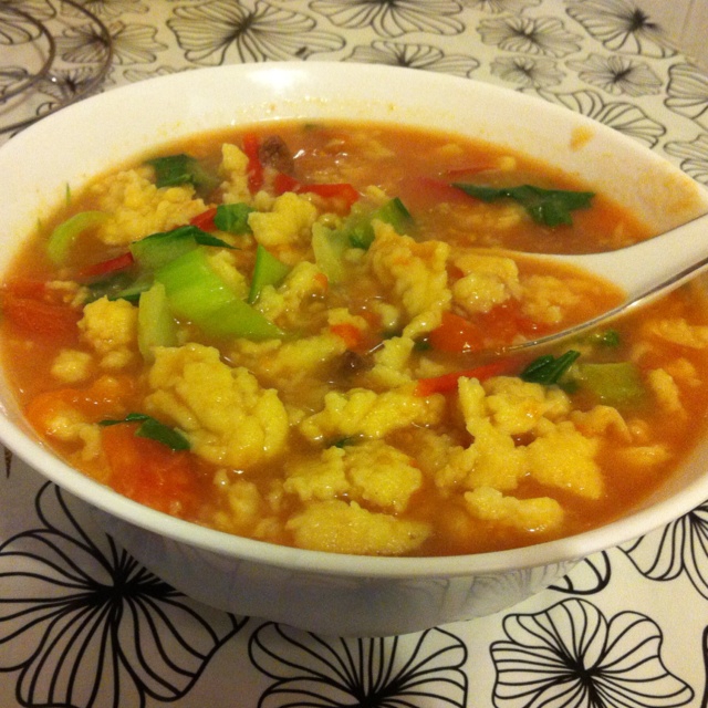 蔬菜鸡蛋面疙瘩