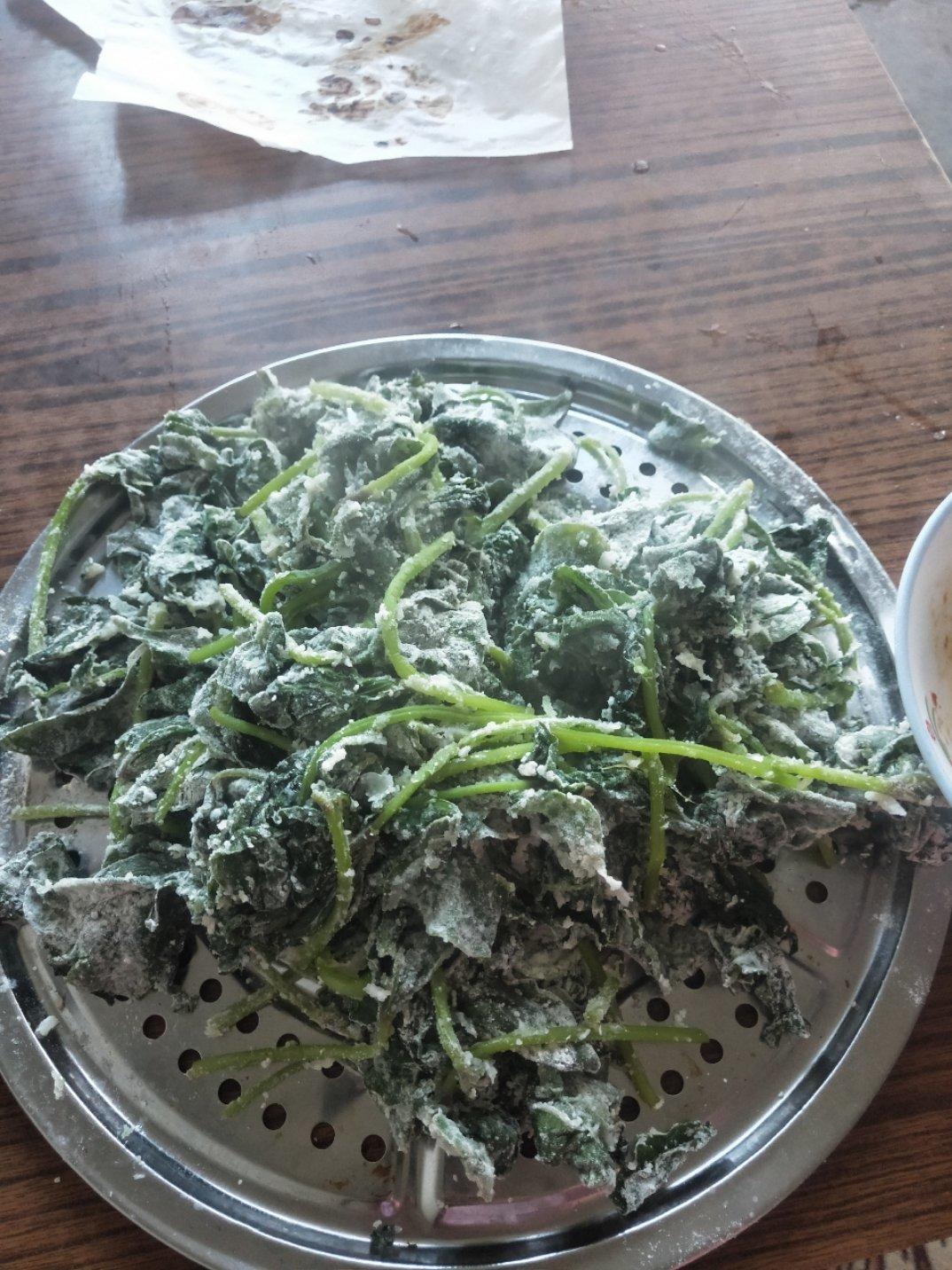 蒸红薯叶