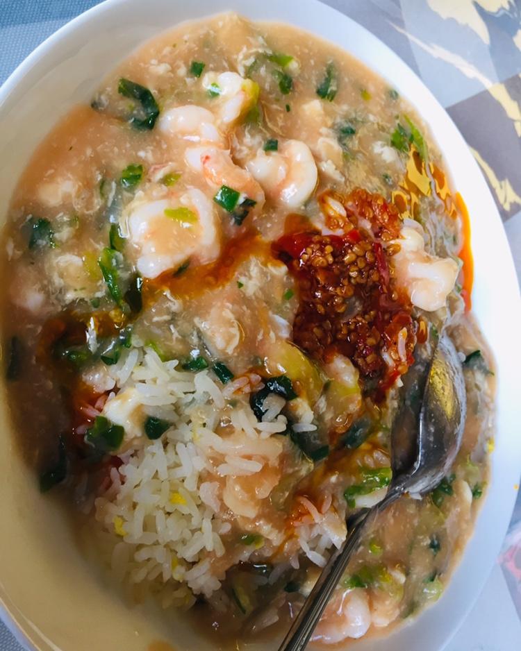 滑蛋虾仁饭