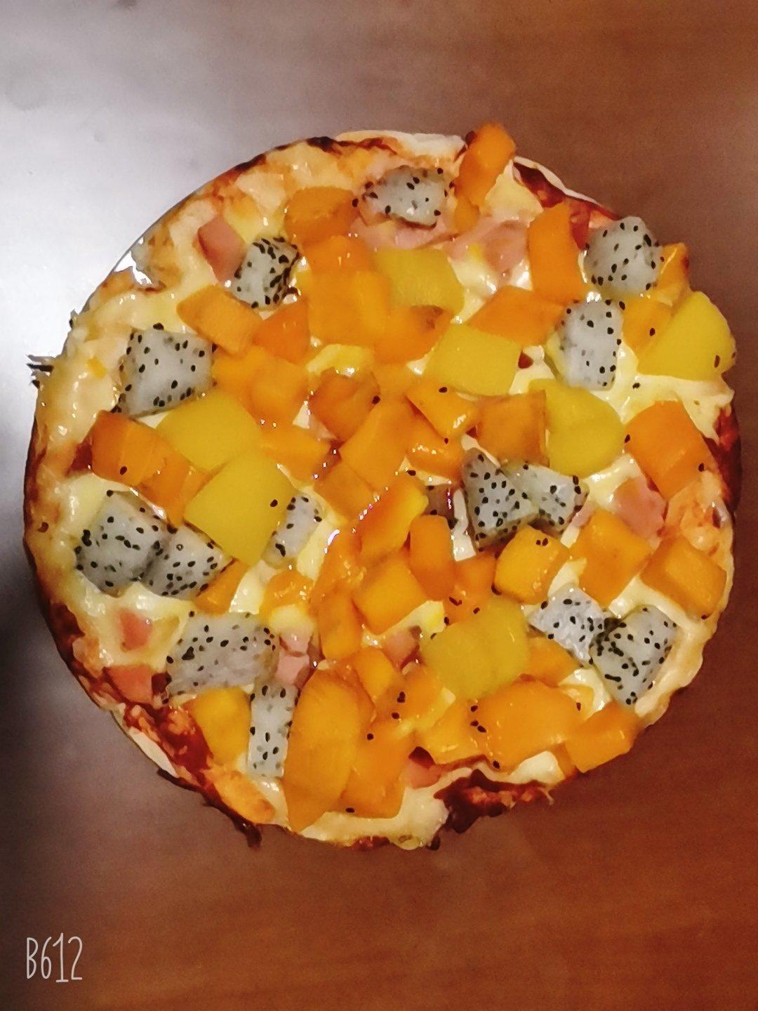 8寸培根水果披萨自制饼底