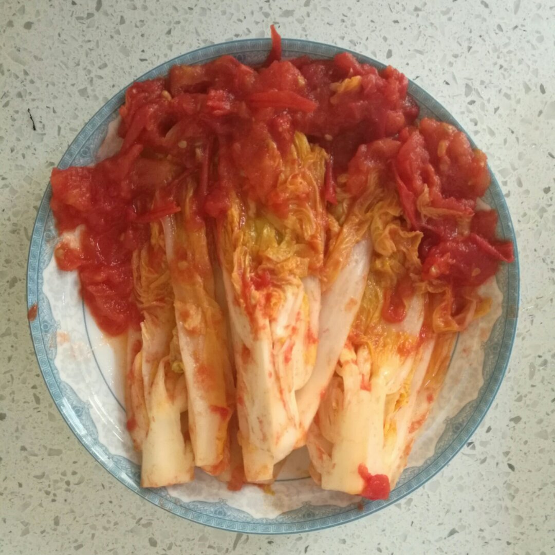 西红柿炒娃娃菜