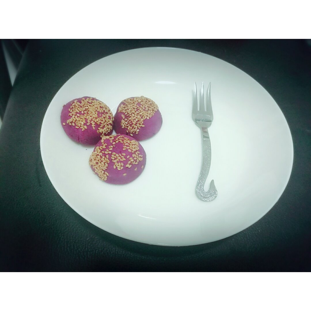 紫薯糯米小饼--超简单烤箱版