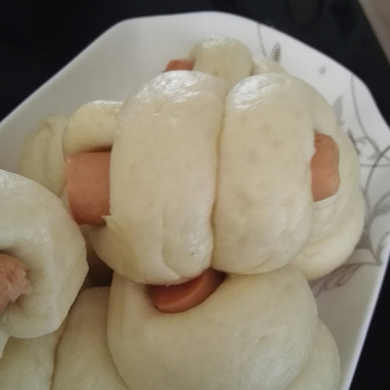 快手火腿卷～一次发酵