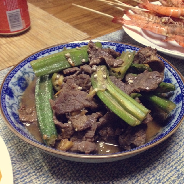 秋葵炒牛肉