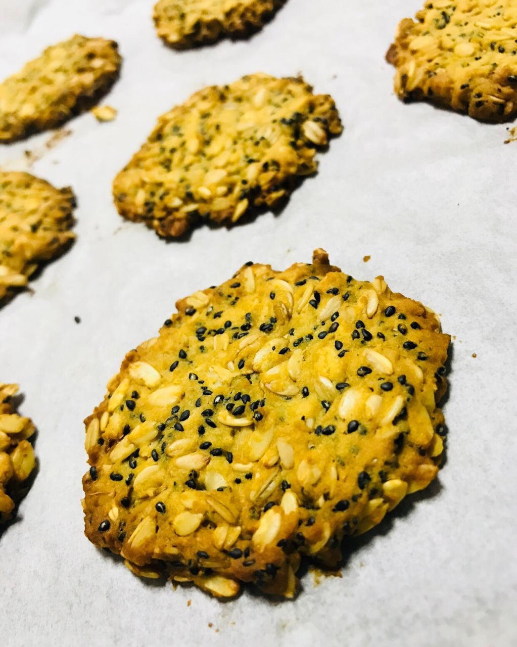 黑芝麻燕麦高纤饼干（无添加，另含植物油减脂配方）