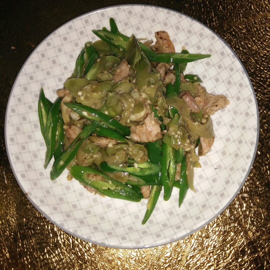 茄子炒辣椒