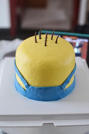 【创意蛋糕】小黄人立体蛋糕的做法 步骤5