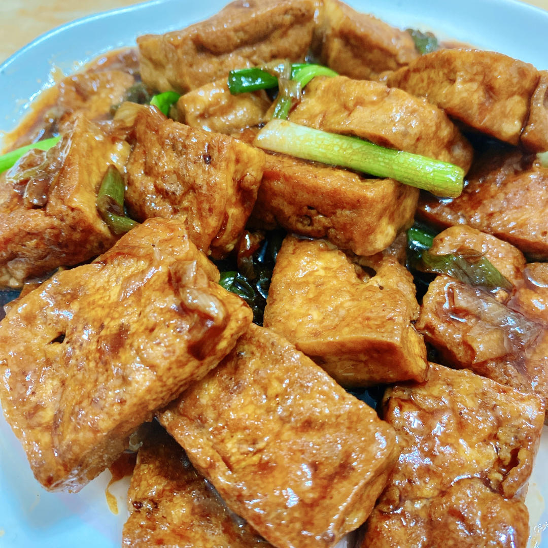 葱烧豆腐