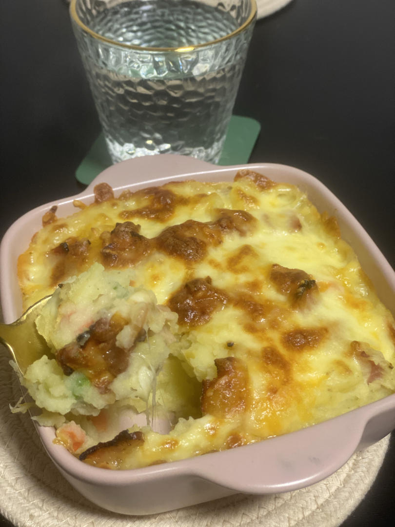 香浓芝士焗土豆泥（超有料）