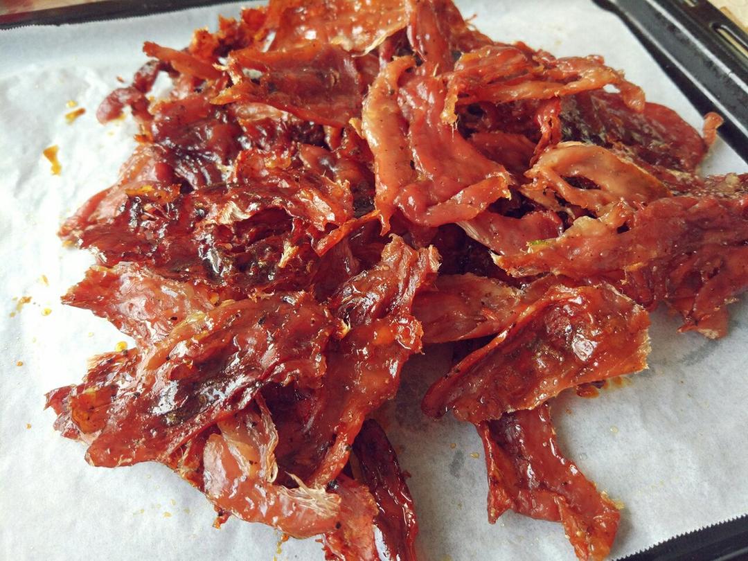 蜜烤猪肉脯，口感劲道（牛肉脯同样做法）