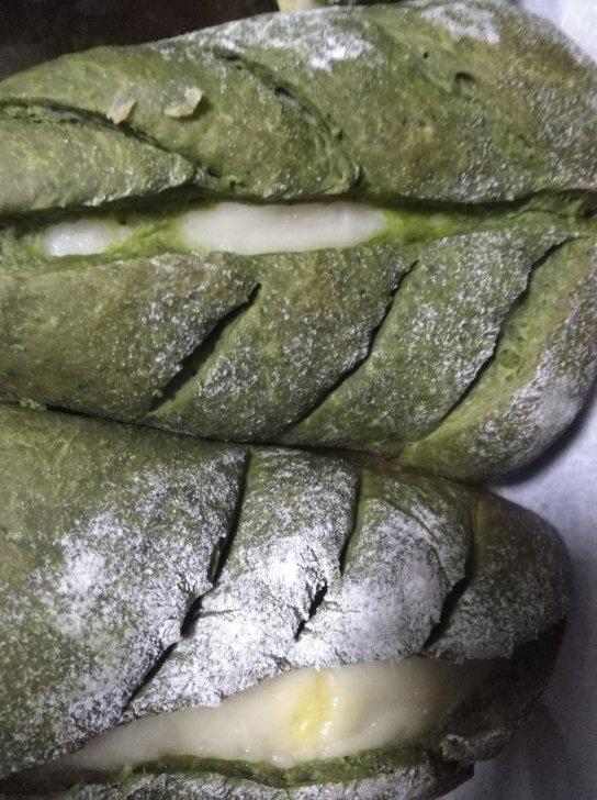 抹茶（可可）椰子油麻薯夹心面包
