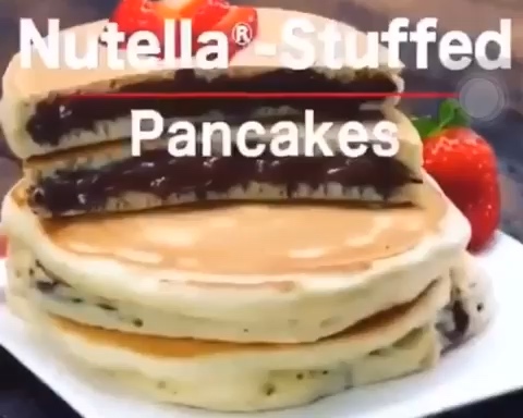 快手早餐—巧克力夹心松饼 Nutella Pancake的做法