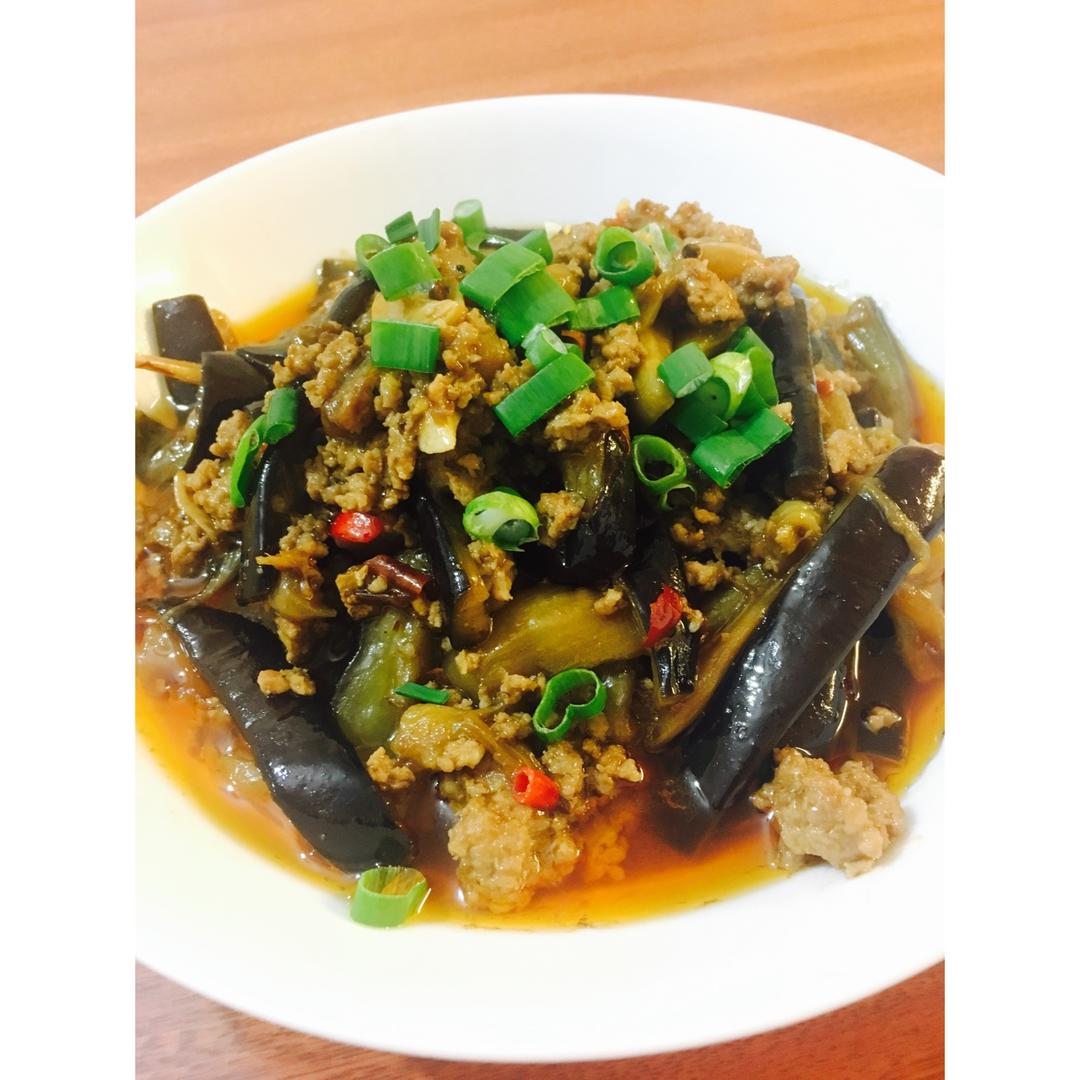 红烧肉沫茄子