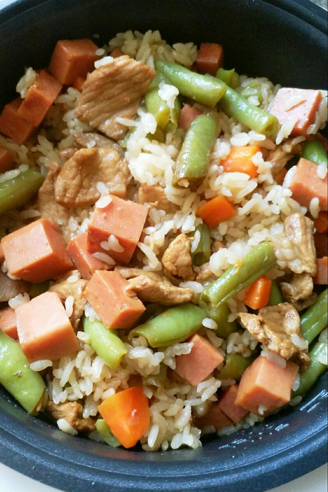 电饭锅豆角饭