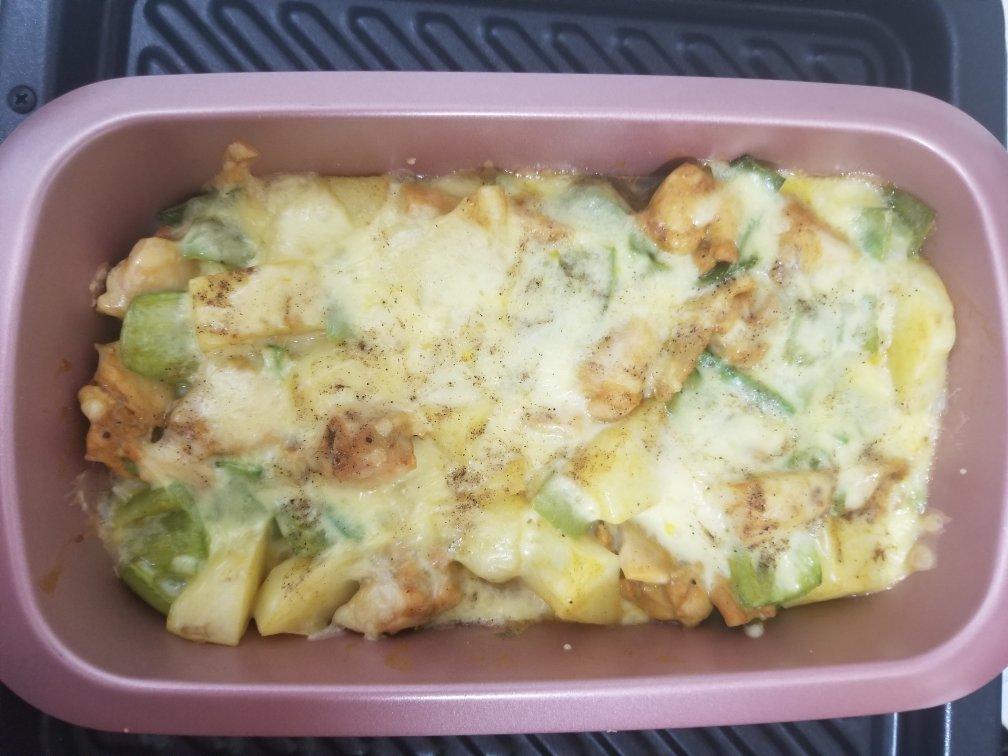 烤箱版会拉丝的芝士鸡肉焗饭