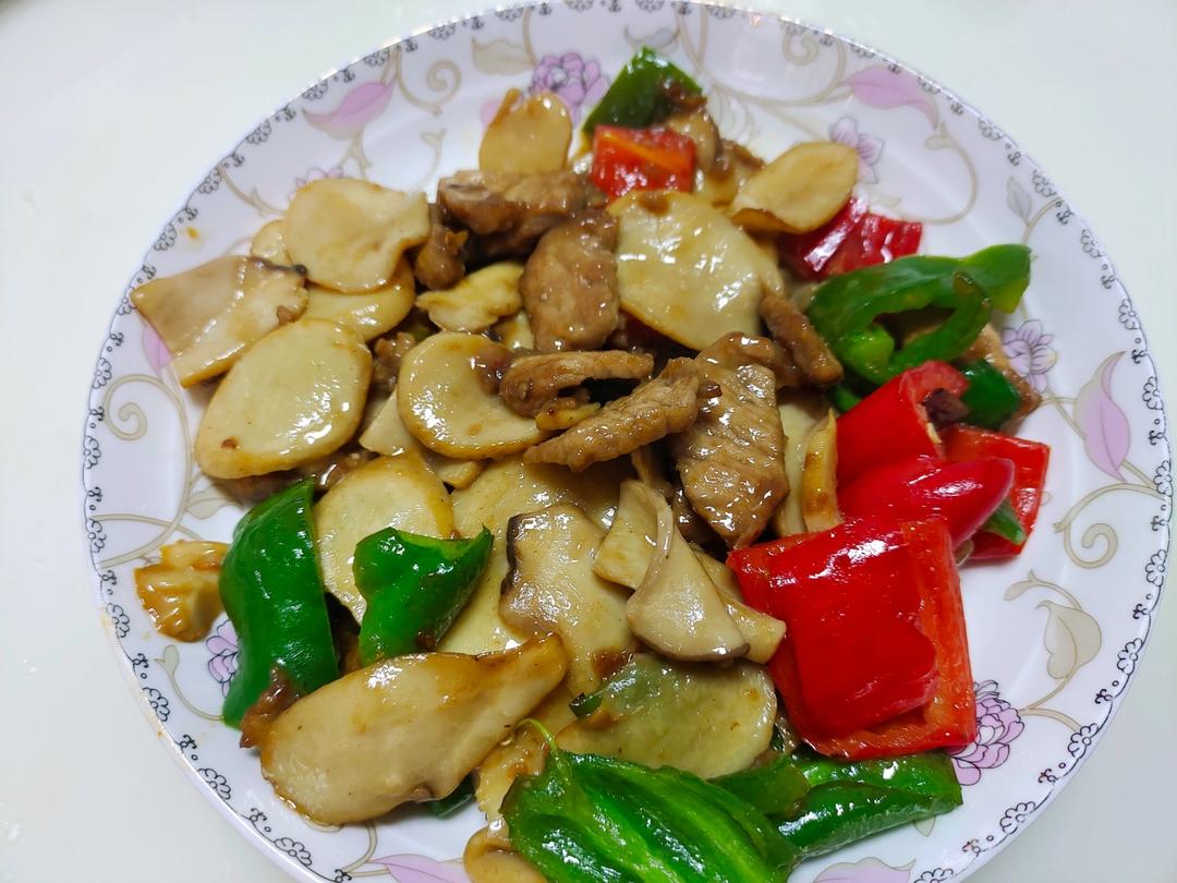 杏鲍菇炒肉片