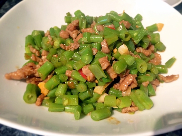肉沫豆角下饭菜