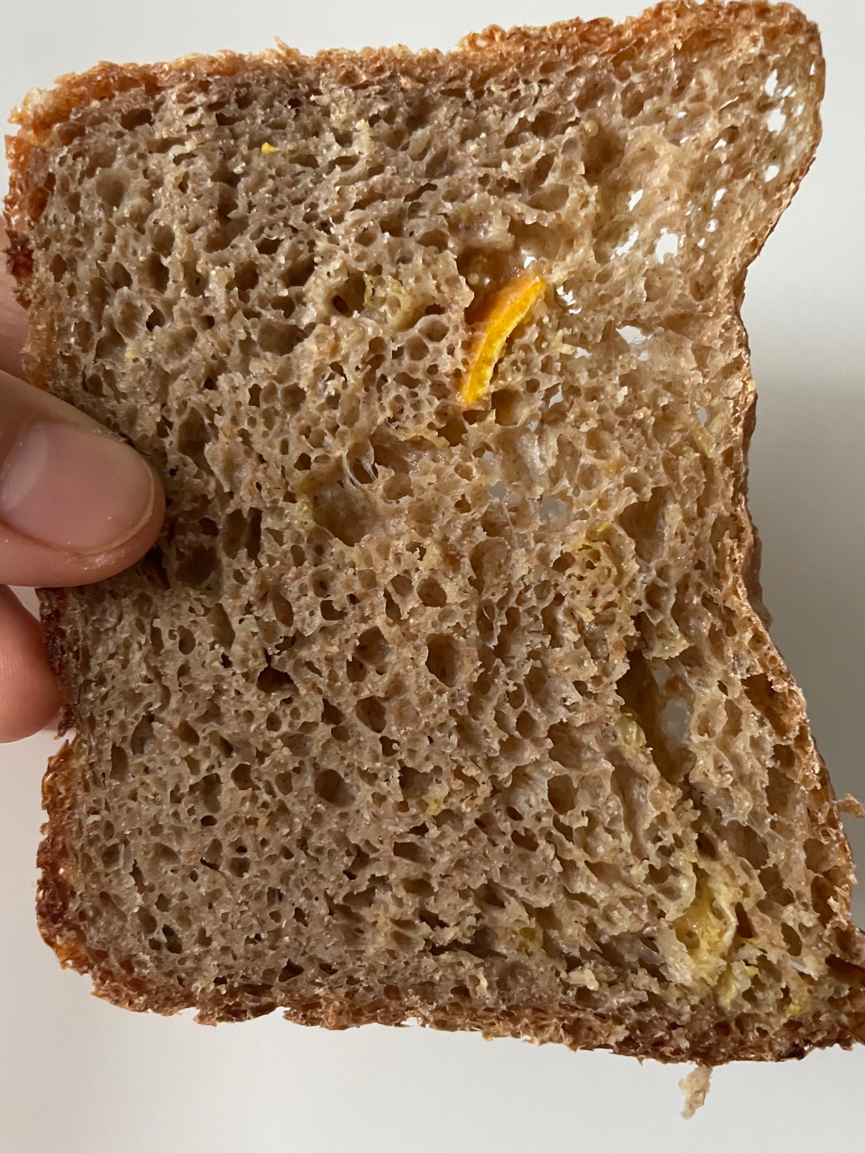 松下面包机-无糖无油香橙法式全麦面包-减脂轻食