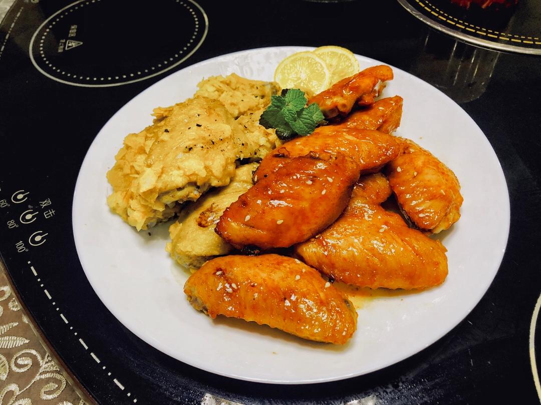 蜜汁烤鸡翅（烤箱版奥尔良烤翅）【诱食】