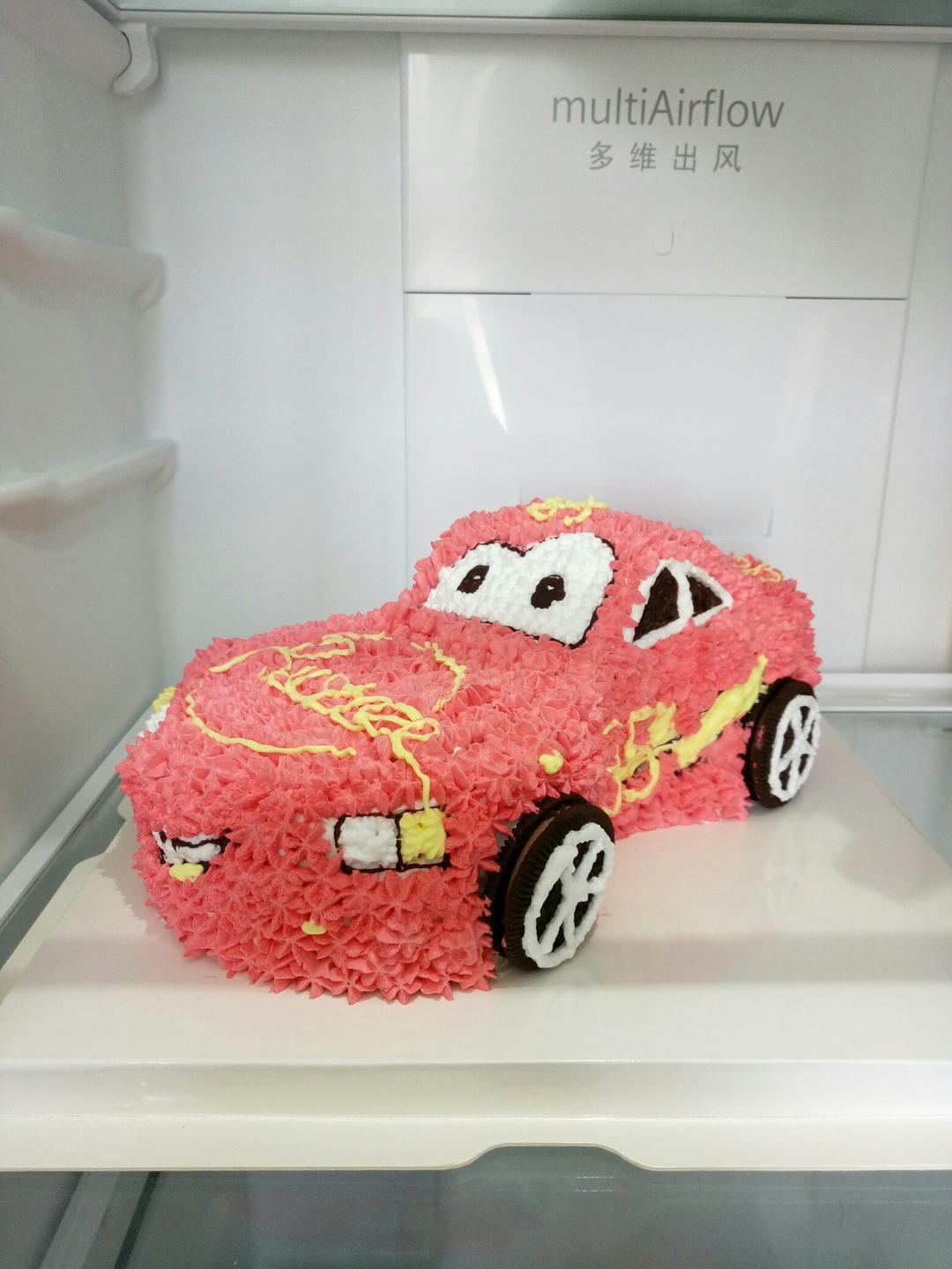 #动感麦昆#汽车蛋糕的拼接方法