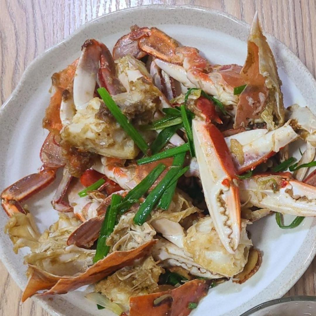 葱姜炒梭子蟹（very easy）