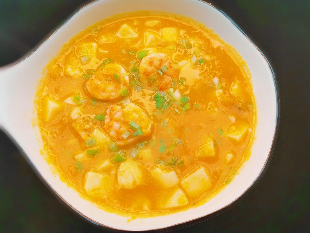 海鲜豆腐南瓜炖