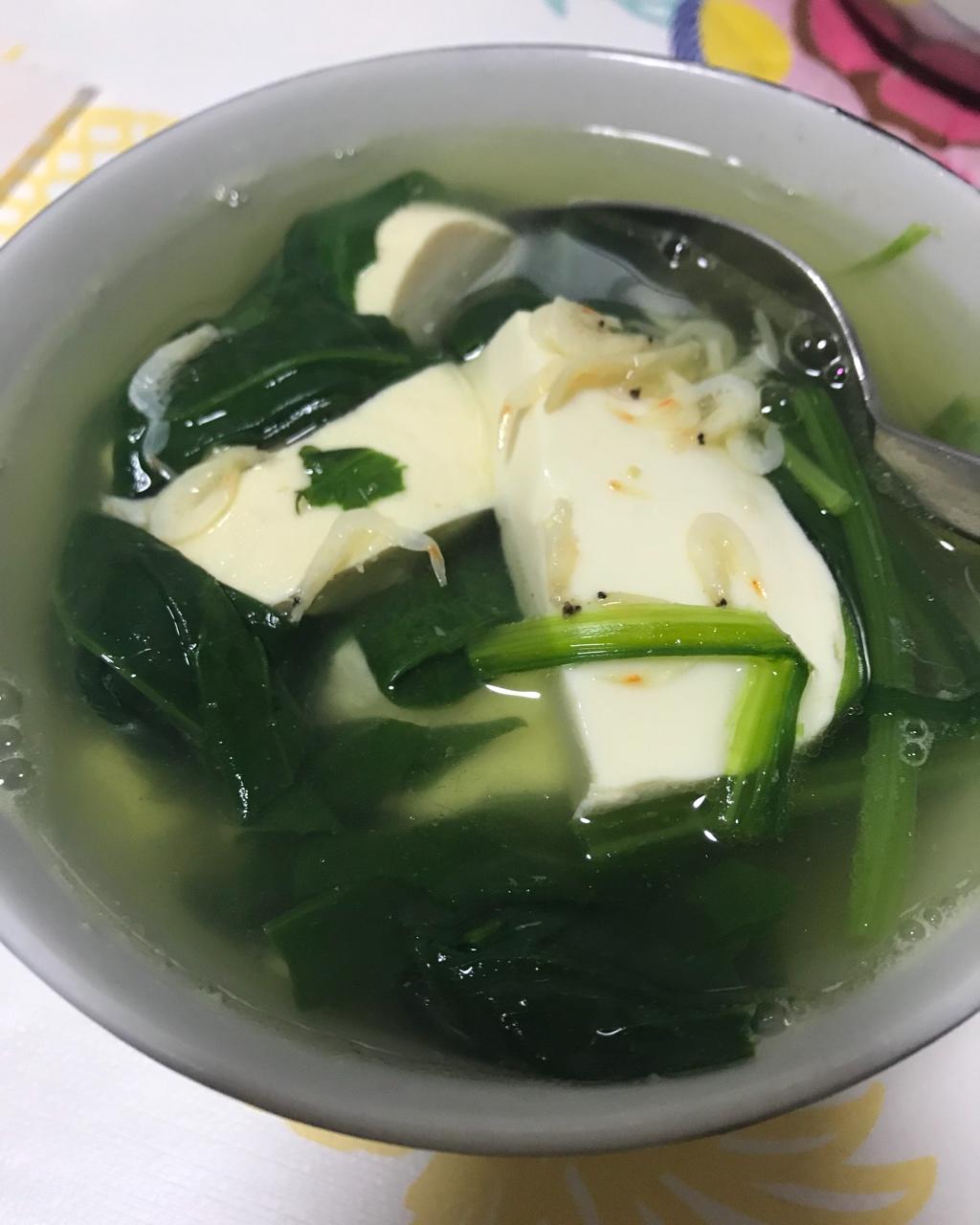 简单菠菜豆腐汤