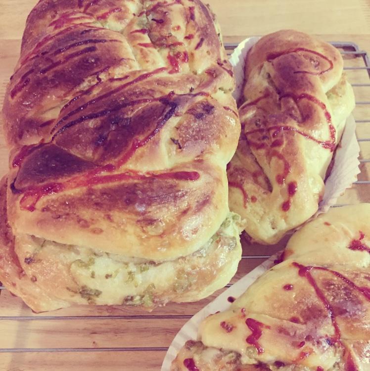 香葱肉松手撕吐司