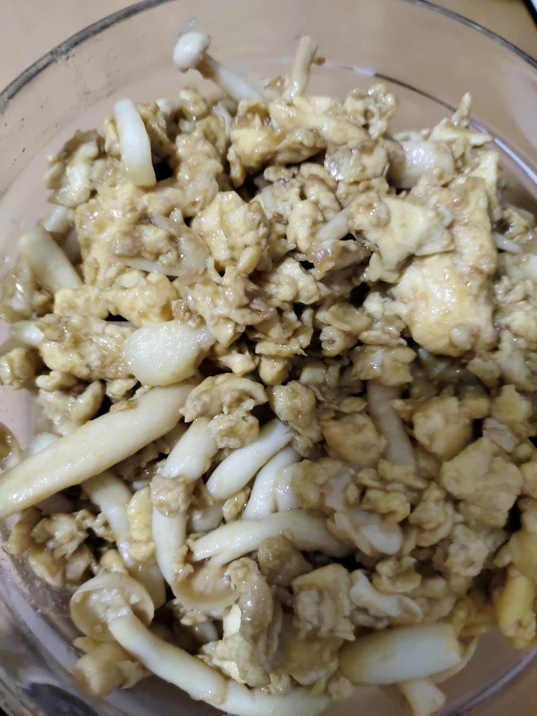 海鲜菇火腿炒蛋