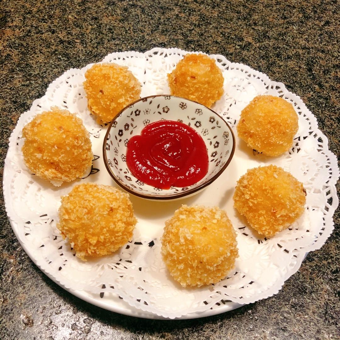 自制-香炸龙利鱼丸