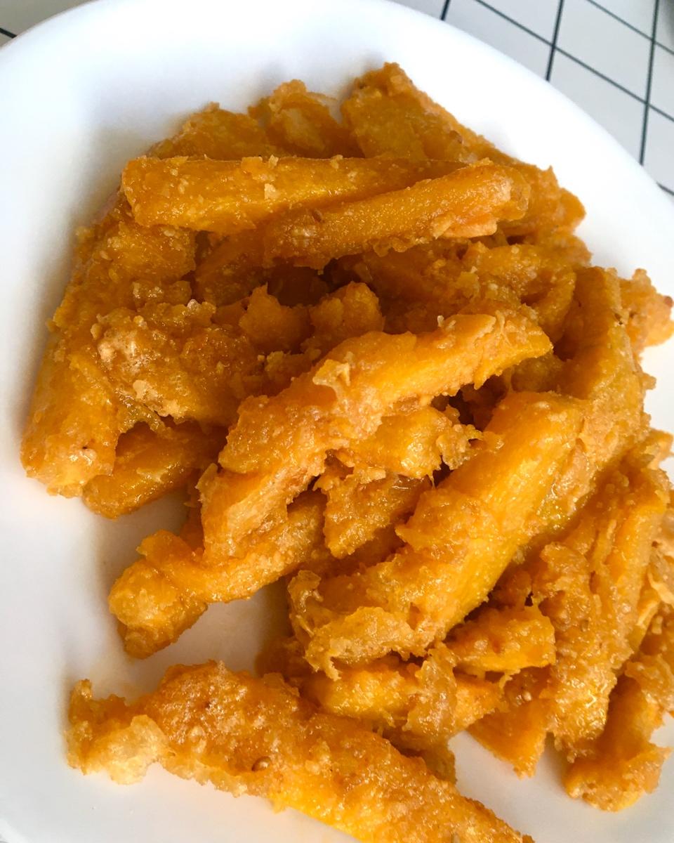 咸蛋黄焗南瓜，黄金好搭档！