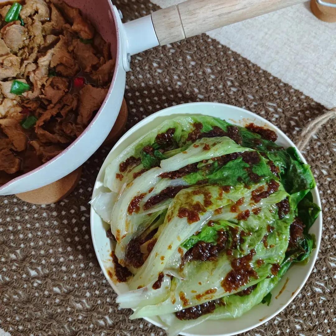 一点不输饭店的白灼罗马生菜