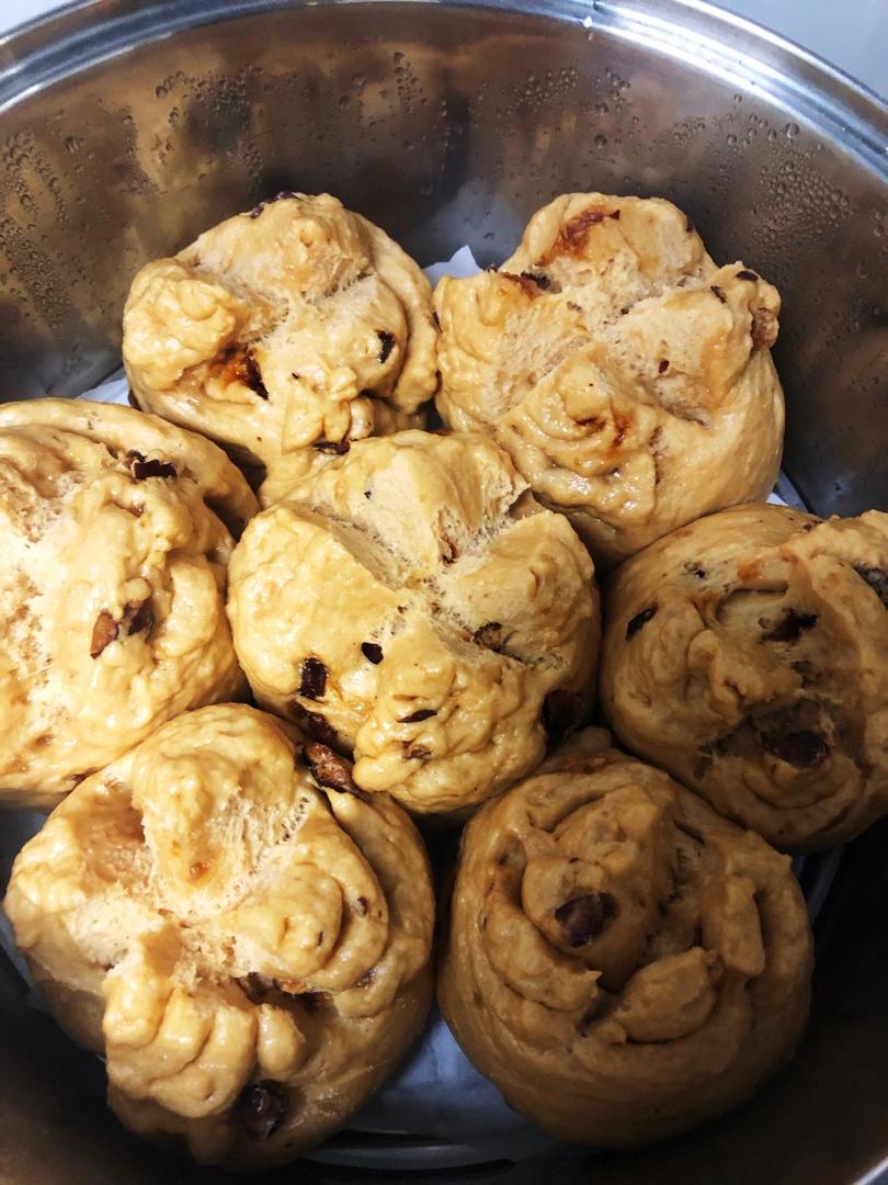 新手也能爆开花的老面红糖大枣开花馒头（泡打粉版or无泡打粉版）