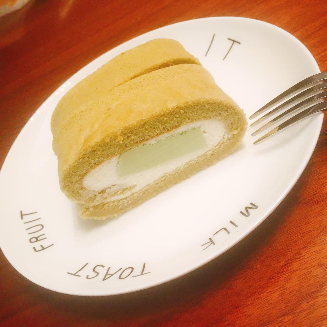 抹茶奶冻卷