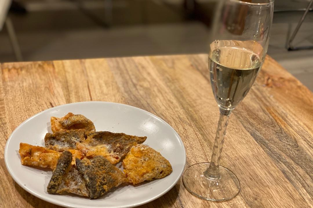 空气炸锅网红零食咸蛋黄鱼皮