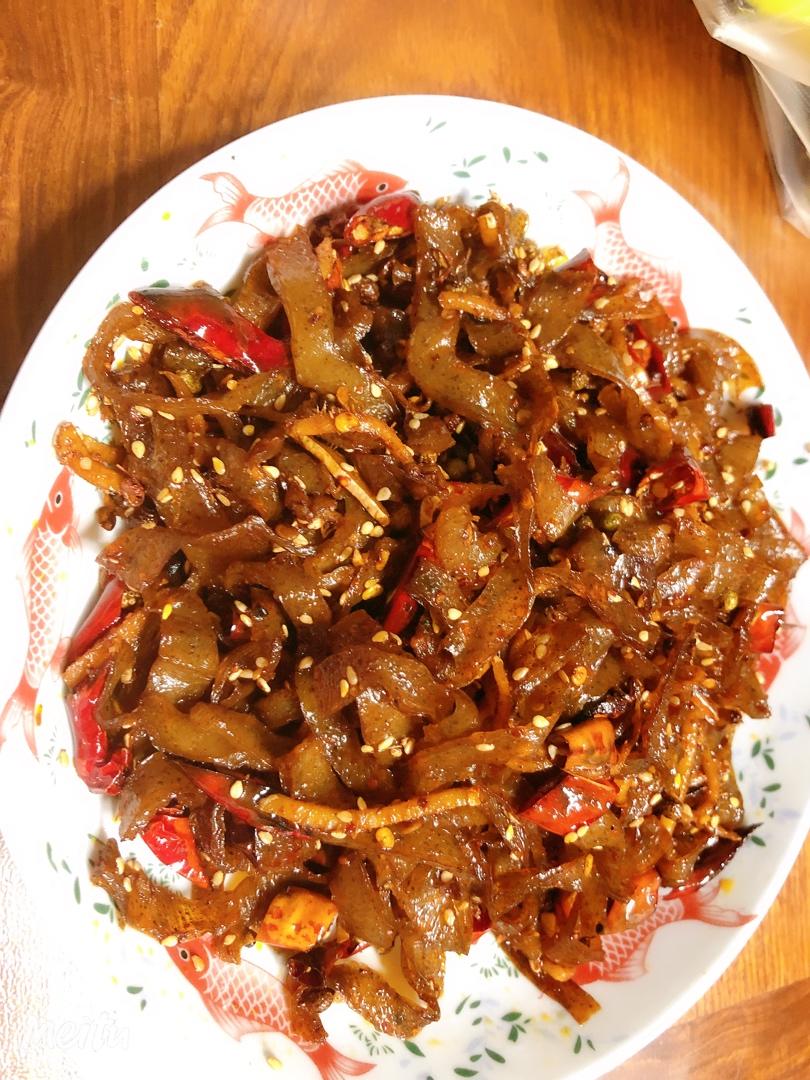 优佳妈妈做的麻辣魔芋干