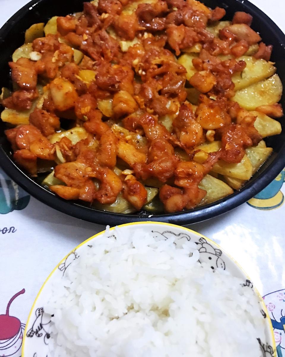 新奥尔良烤鸡腿土豆
