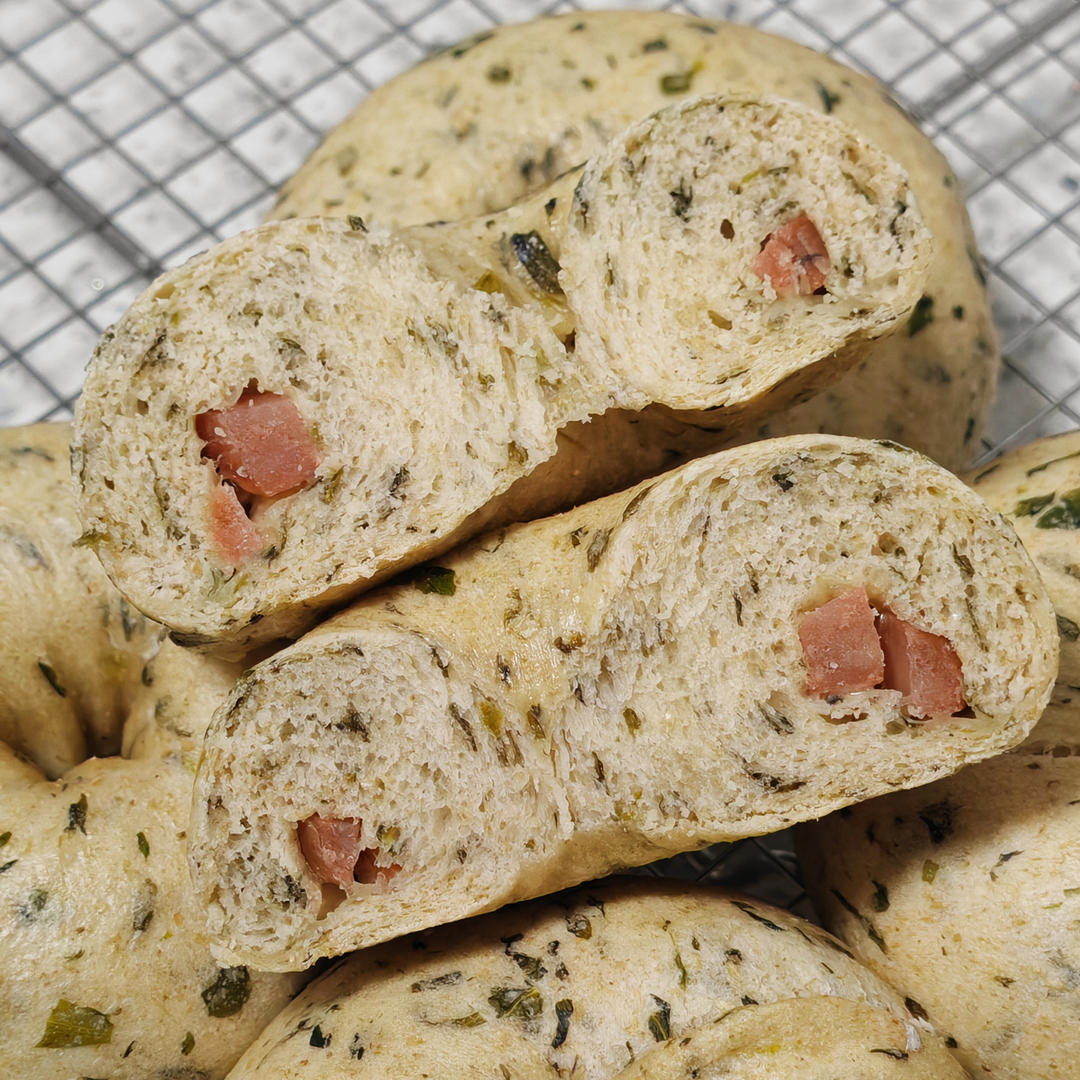 🔥春日美味❗️荠菜贝果❗️不可错过的咸口贝果