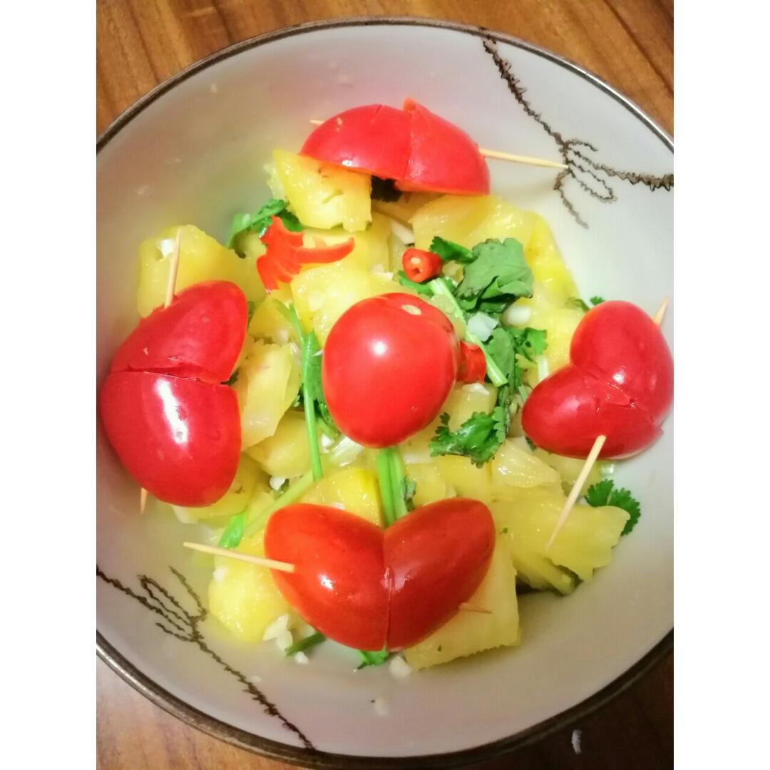 凉拌菠萝（米米姐教我的，超级爱）