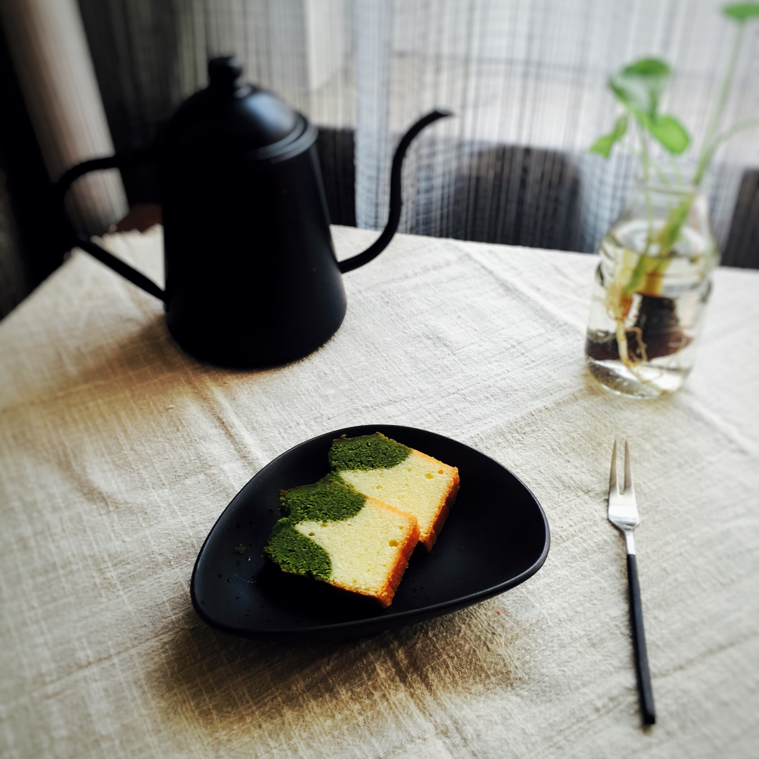 香草&抹茶双拼磅蛋糕（白菜磅）